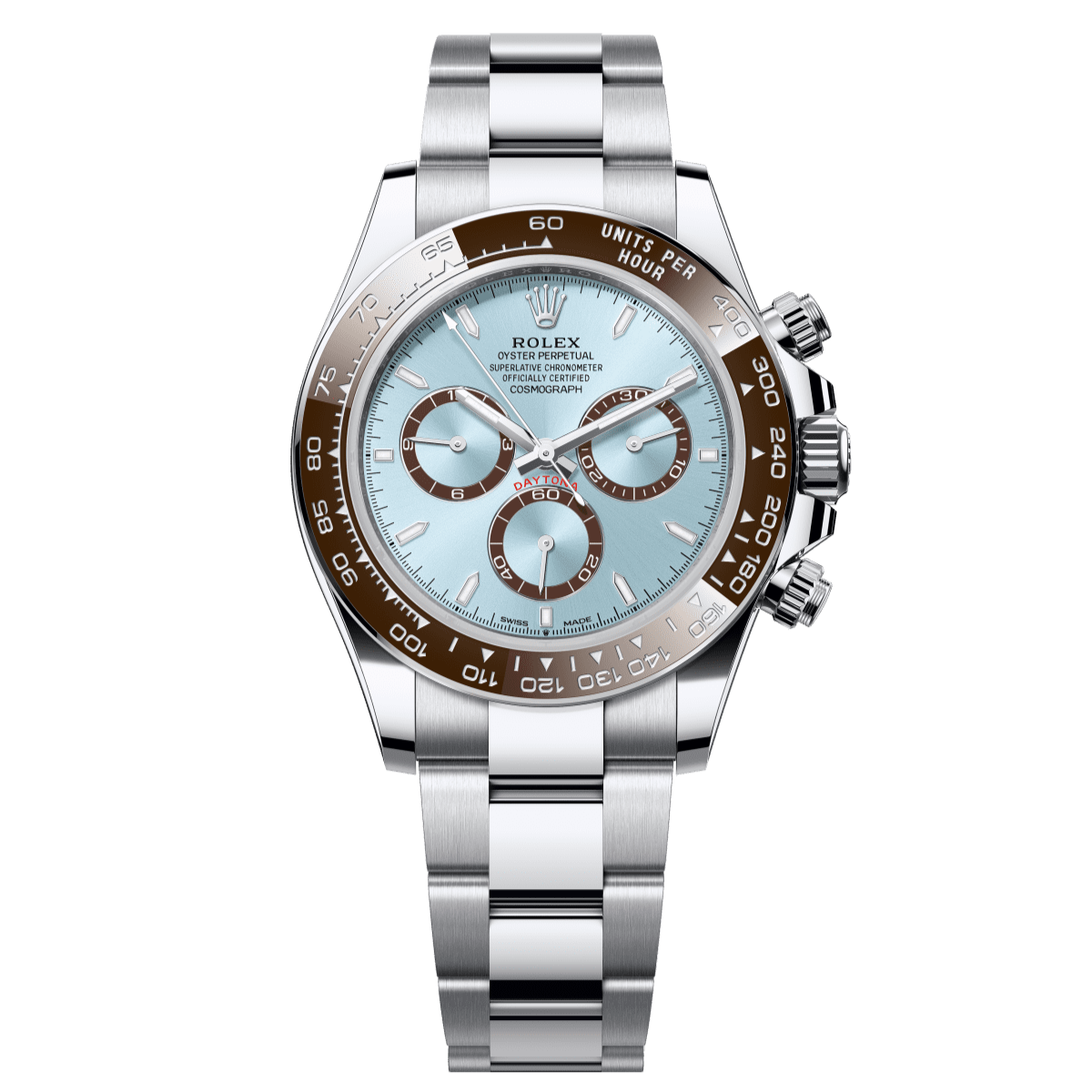 Rolex Cosmograph Daytona 40 mm Ice-Blue Dial Platinum Oyster Bracelet 126506-0001 - WATCHXNYC