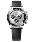 Rolex Cosmograph Daytona 40 mm Steel and Bright Black  Dial 18 kt White Gold Oysterflex Bracelet 126519ln-0006 - WATCHXNYC