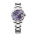 Rolex Datejust 31 mm Aubergine Set With Diamonds Dial Oystersteel and White Gold Oyster Bracelet 278274-0025