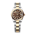 Rolex Datejust 31 mm Black Mother-Of-Pearl Set With Diamonds Dial Oystersteel and 18k Yellow Gold Oyster Bracelet 278243-0023