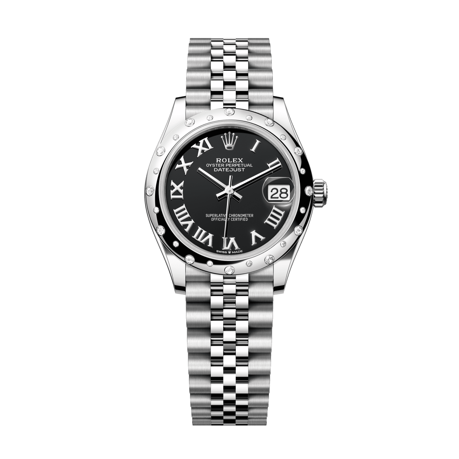 Rolex Datejust 31 31 mm Bright Black Dial with Diamonds Oystersteel and White Gold Jubilee Bracelet 278344rbr-0002 - WATCHXNYC