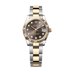 Rolex Datejust 31mm Dark Grey Set With Diamonds Dial Oystersteel and 18k Yellow Gold Oyster Bracelet 278273-0021