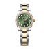 Rolex Datejust 31 mm Olive Green Set With Diamonds Dial Oystersteel and 18k Yellow Gold Oyster Bracelet 278383rbr-0029