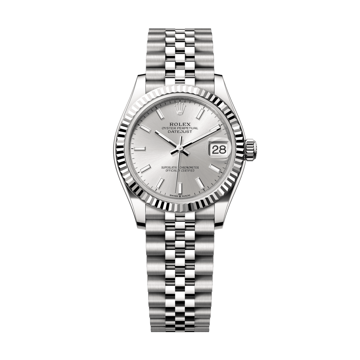 Rolex Datejust 31 31 mm Silver  Dial Oystersteel and White Gold Jubilee Bracelet 278274-0012 - WATCHXNYC