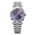 Rolex Datejust 36 mm Aubergine Set With Diamonds Dial Oystersteel and White Gold Jubilee Bracelet 126234-0021