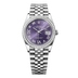 Rolex Datejust 36 mm Aubergine Set With Diamonds Dial Oystersteel and White Gold Jubilee Bracelet 126284rbr-0013