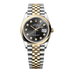Rolex Datejust 36 mm Bright Black Set With Diamonds Dial Oystersteel and 18k Yellow Gold Jubilee Bracelet 126203-0021