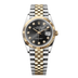 Rolex Datejust 36 mm Bright Black Set With Diamonds Dial Oystersteel and 18k Yellow Gold Jubilee Bracelet 126233-0021