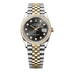 Rolex Datejust 36 mm Bright Black Set With Diamonds Dial Oystersteel and 18k Yellow Gold Jubilee Bracelet 126283rbr-0007