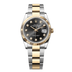 Rolex Datejust 36 mm Bright Black Set With Diamonds Dial Oystersteel and 18k Yellow Gold Oyster Bracelet 126233-0022