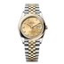Rolex Datejust 36 mm Champagne-Colour Set With Diamonds Dial Oystersteel and 18k Yellow Gold Jubilee Bracelet 126203-0017