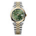 Rolex Datejust 36 mm Olive Green Set With Diamonds Dial Oystersteel and 18k Yellow Gold Jubilee Bracelet 126203-0025