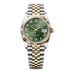 2024 Rolex Datejust 36 mm Olive Green Set With Diamonds Dial Oystersteel and 18k Yellow Gold Jubilee Bracelet 126233-0025