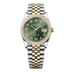 2025 Rolex Datejust 36 mm Olive Green Set With Diamonds Dial Oystersteel and 18k Yellow Gold Jubilee Bracelet 126283rbr-0011
