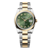 Rolex Datejust 36 mm Olive Green Set With Diamonds Dial Oystersteel and 18k Yellow Gold Oyster Bracelet 126203-0026