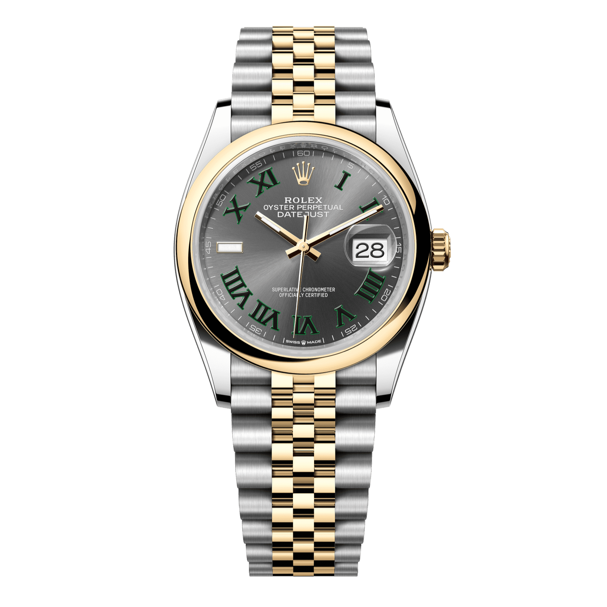 Rolex Datejust 36 36 mm Slate Dial Oystersteel and 18k Yellow Gold Jubilee Bracelet 126203-0035 - WATCHXNYC