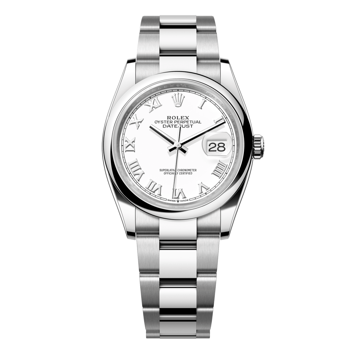 Rolex Datejust 36 36 mm White Dial Oystersteel Oyster Bracelet 126200-0008 - WATCHXNYC