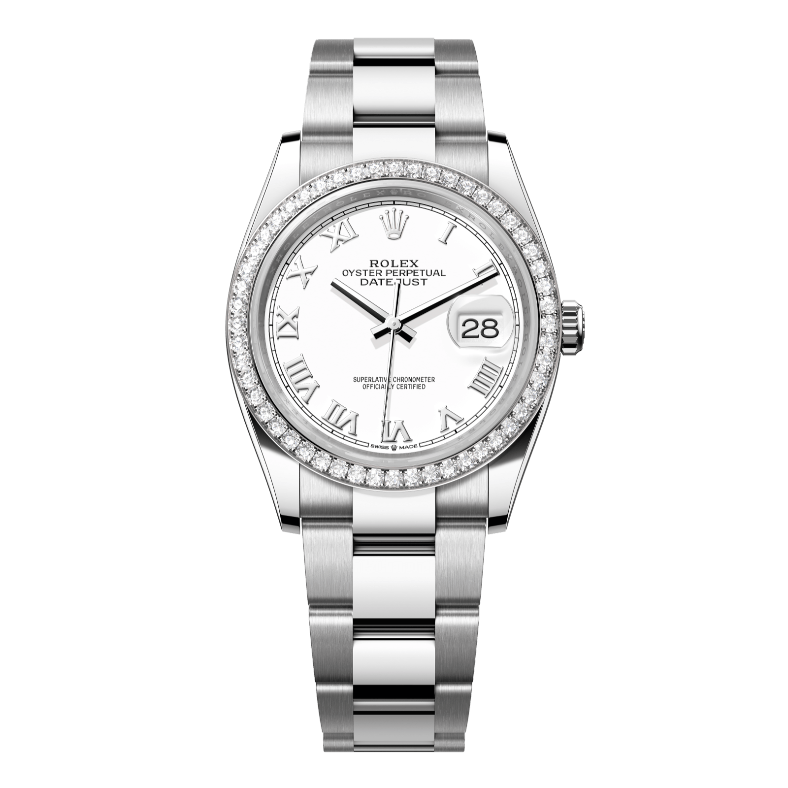 Rolex Datejust 36 36 mm White Dial with Diamonds Oystersteel and White Gold Oyster Bracelet 126284rbr-0018 - WATCHXNYC