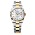 Rolex Datejust 36 mm White Mother-Of-Pearl Set With Diamonds Dial Oystersteel and 18k Yellow Gold Oyster Bracelet 126233-0024