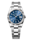 Rolex Datejust 36 36mm Bright Blue  Dial Oystersteel and White Gold Oyster Bracelet 126234-0018 - WATCHXNYC