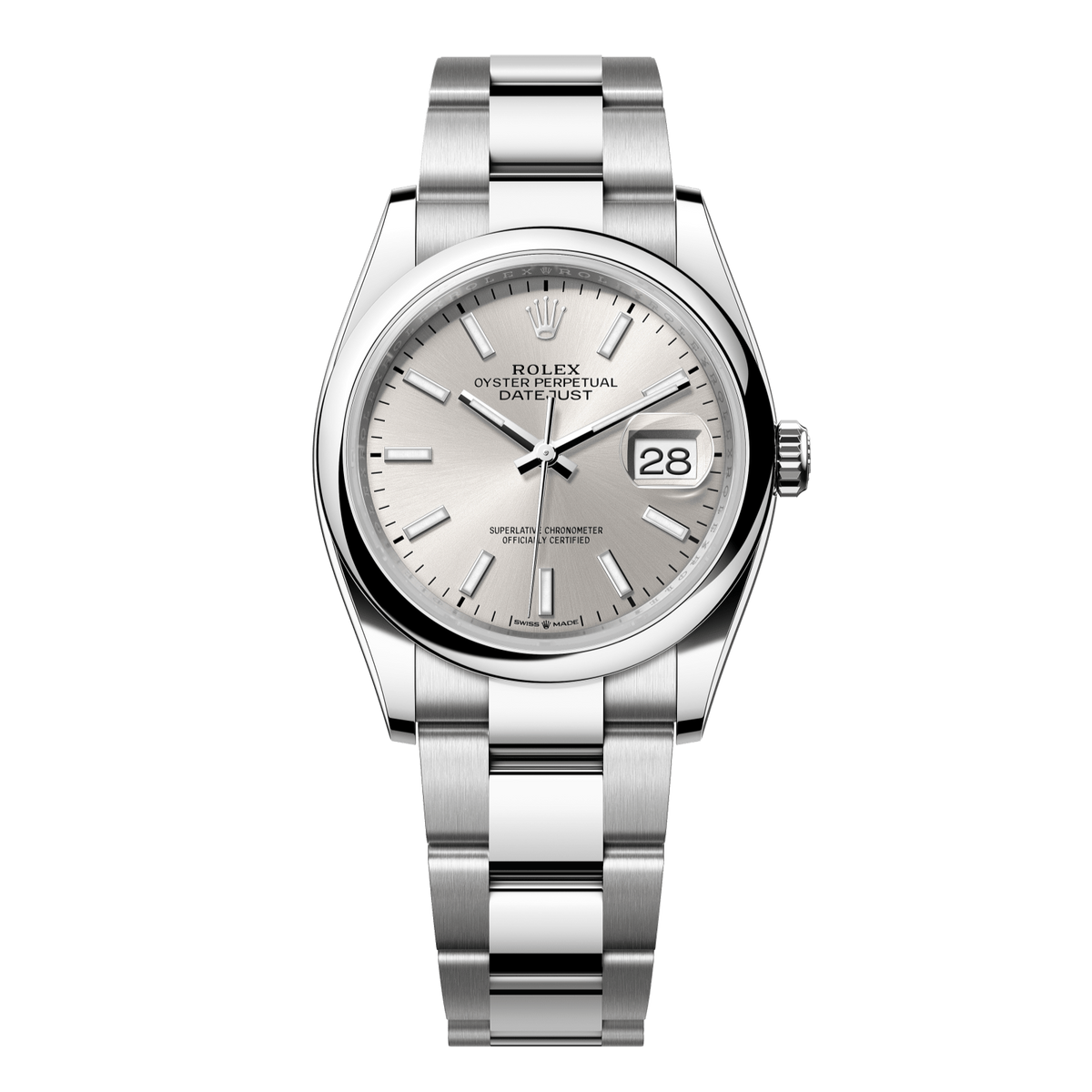 Rolex Datejust 36 36mm Silver Dial Oystersteel Oyster Bracelet 126200-0002 - WATCHXNYC