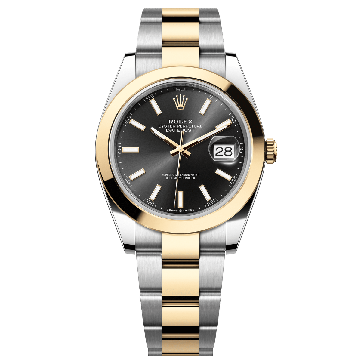 Rolex Datejust 41 41 mm Bright Black Dial Oystersteel and 18k Yellow Gold Oyster Bracelet 126303-0013 - WATCHXNYC