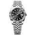 Rolex Datejust 41 mm Bright Black Dial Oystersteel and White Gold Jubilee Bracelet 126334-0018