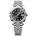 Rolex Datejust 41 mm Bright Black Dial with Diamonds Oystersteel and White Gold Jubilee Bracelet 126334-0012