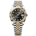 Rolex Datejust 41 mm Bright Black Set With Diamonds Dial Oystersteel and 18k Yellow Gold Jubilee Bracelet 126333-0006