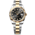 Rolex Datejust 41 mm Bright Black Set With Diamonds Dial Oystersteel and 18k Yellow Gold Oyster Bracelet 126333-0005