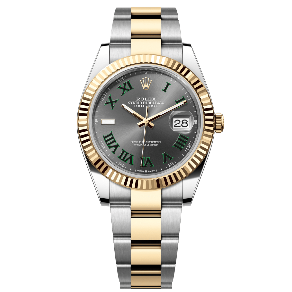 Rolex Datejust 41 41 mm Slate  Dial Oystersteel and 18k Yellow Gold Oyster Bracelet 126333-0019 - WATCHXNYC