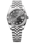 Rolex Datejust 41 41 mm Slate Dial with Diamonds Oystersteel and White Gold Jubilee Bracelet 126334-0006 - WATCHXNYC