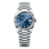 Rolex Day-Date 36 mm Bright Blue Set With Diamonds Dial Platinum President Bracelet 128236-0023