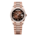Rolex Day-Date 36 mm Brown Ombré Dial with Diamonds 18 kt Everose Gold President Bracelet 128395tbr-0024