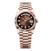 Rolex Day-Date 36 mm Brown Ombré Set With Diamonds Dial 18 kt Everose Gold President Bracelet 128235-0037