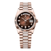 Rolex Day-Date 36 mm Brown Ombré Set With Diamonds Dial 18 kt Everose Gold President Bracelet 128235-0038