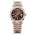 Rolex Day-Date 36 mm Chocolate Ombre Set With Diamonds Dial 18 kt Everose Gold President Bracelet 128345rbr-0040