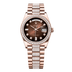 Rolex Day-Date 36 mm Brown Ombré Set With Diamonds Dial 18 kt Everose Gold President Bracelet 128345rbr-0041