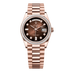 Rolex Day-Date 36 mm Brown Ombré Set With Diamonds Dial 18 kt Everose Gold President Bracelet 128395tbr-0004