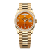 Rolex Day-Date 36 mm Carnelian Set With Diamonds Dial 18k Yellow Gold President Bracelet 128348rbr-0049