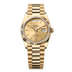 Rolex Day-Date 36 mm Champagne-Colour Dial 18k Yellow Gold President Bracelet 128238-0045