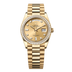 Rolex Day-Date 36 mm Champagne-Colour Set With Diamonds Dial 18k Yellow Gold President Bracelet 128348rbr-0008