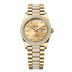 Rolex Day-Date 36 mm Champagne-Colour Set With Diamonds Dial 18k Yellow Gold President Bracelet 128348rbr-0010
