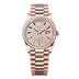 Rolex Day-Date 36 mm Diamond-Paved Dial 18 kt Everose Gold President Bracelet 128345rbr-0042