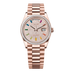 Rolex Day-Date 36 mm Diamond-Paved Dial 18 kt Everose Gold President Bracelet 128395tbr-0008