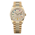 Rolex Day-Date 36 mm Diamond-Paved Dial 18k Yellow Gold President Bracelet 128348rbr-0030