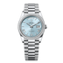 Rolex Day-Date 36 mm Ice-Blue Dial with Diamonds Platinum President Bracelet 128396tbr-0019