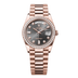 Rolex Day-Date 36 mm Slate Set With Diamonds Dial 18 kt Everose Gold President Bracelet 128345rbr-0052