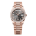 Rolex Day-Date 36 mm Slate Set With Diamonds Dial 18 kt Everose Gold President Bracelet 128395tbr-0012