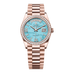 Rolex Day-Date 36 mm Turquoise Set With Diamonds Dial 18 kt Everose Gold President Bracelet 128345rbr-0064